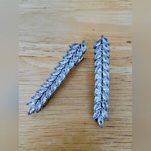 Believe by Brilliance Fine Jewelry Hair Clip Set — Silver Plated Cubic Zirconia